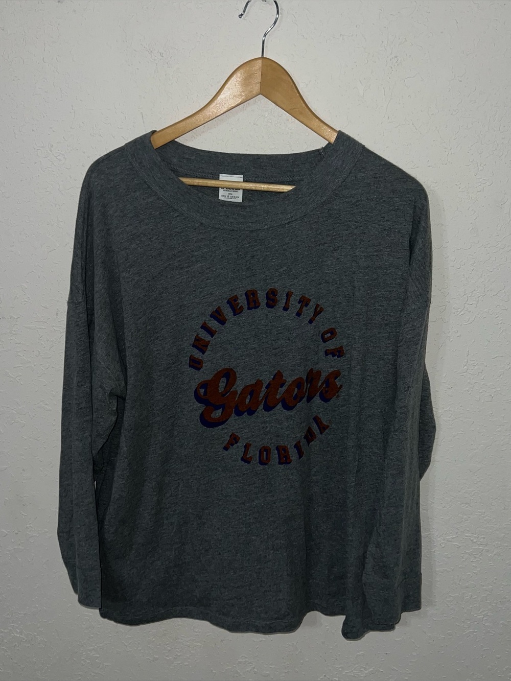 Pink University of Florida Grey Long Sleeve Top Size Large.